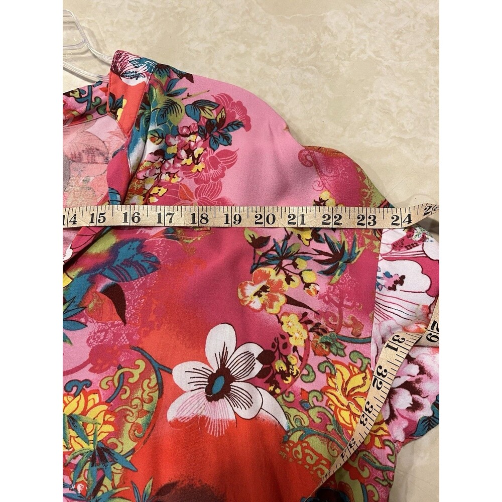 Natori Women’s PJ Set  Sz L Stunning Asian Floral Light  Loose Fit Pajama - Picture 7 of 15